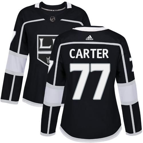 Adidas Los Angeles Kings #77 Jeff Carter Black Home Authentic Women Stitched NHL Jersey